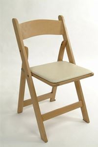 Picture of Chair Natural Wooden - Padded