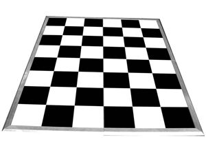 Picture of Dance Floor 12x16  Black & White Checkered