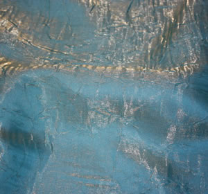 Crushed Iridescent Satin-Turquoise